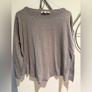 LOFT Light Brown Oversized Sweater - Lightweight Knit Ribbed Sleeves Size M